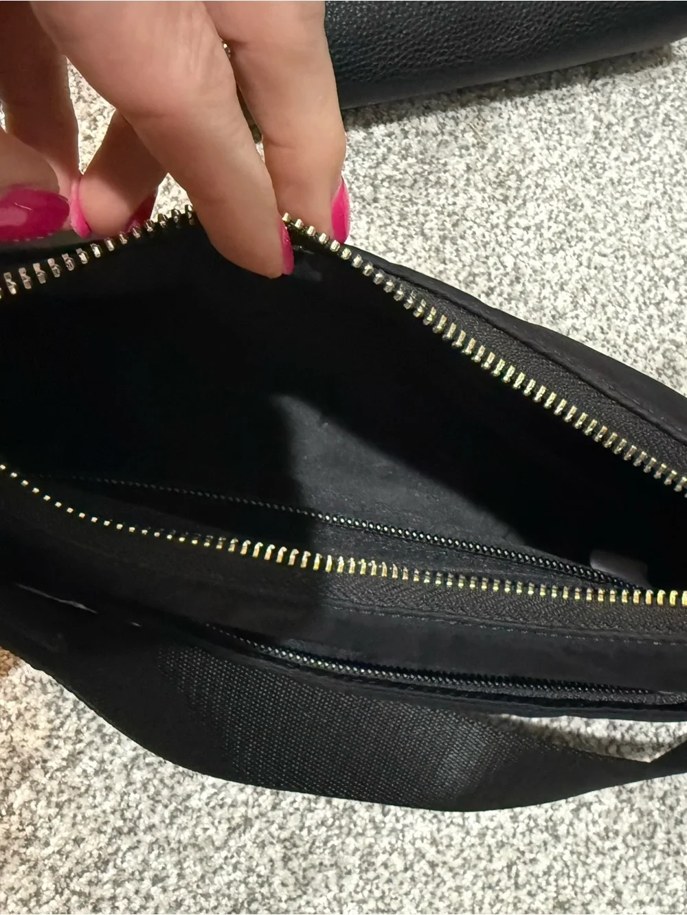 lululemon athletica Black Crescent Shoulder Bag
